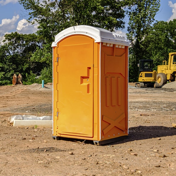 can i customize the exterior of the porta potties with my event logo or branding in Durhamville